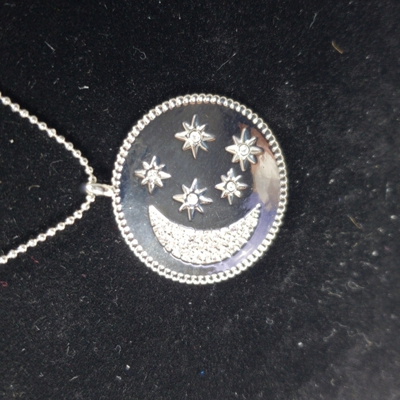 Celestial Pendant Necklace - Sterling Silver Overlay Made w/ Swarovski Crystal - Picture 6 of 9